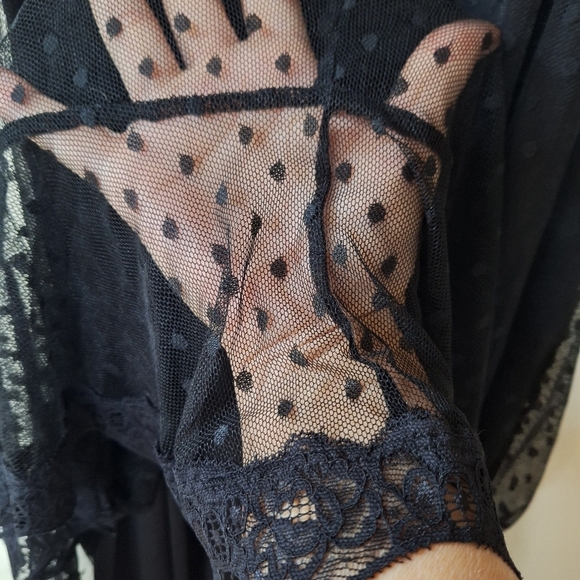 Vintage Y2K Betsey Johnson Black Lace Slip Dress. Womens size S/M - Picture 9 of 11